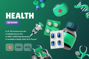 Saúde Pacote de Icon 3D