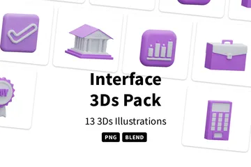Schnittstelle 3D Icon Pack