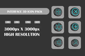 Schnittstelle 3D Icon Pack