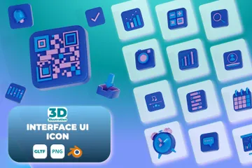 SCHNITTSTELLE UI 3D Icon Pack