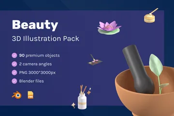 Schönheit 3D Illustration Pack
