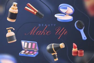 Schönheit Make-up 3D-Symbol 3D Icon Pack