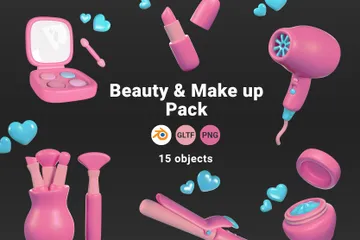 Schönheit und Make-up 3D Icon Pack