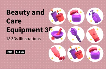 Schönheit und Pflege 3D Icon Pack