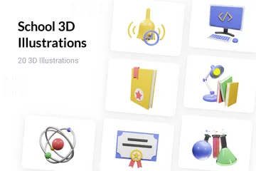 School 3D Illustration Pack