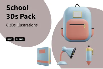 School 3D Icon Pack