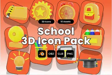 학교 3D Icon 팩