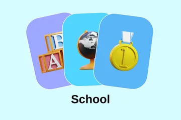 School 3D Icon Pack