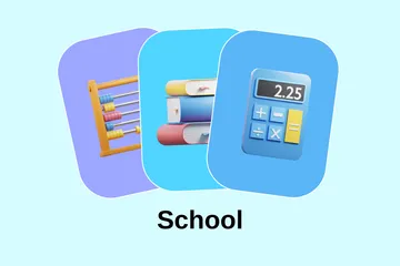 School 3D Icon Pack