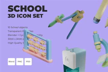 School 3D Icon Pack