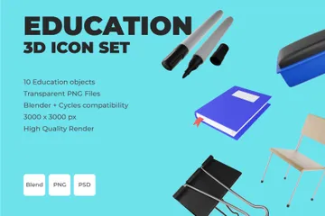 School 3D Icon Pack