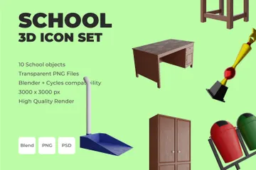 School 3D Icon Pack