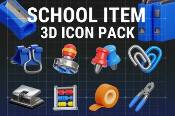 School 3D Icon Pack