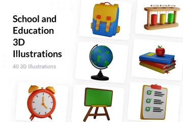 School And Education 3D  Pack