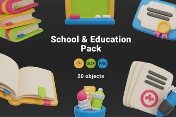 School & Education 3D Icon Pack