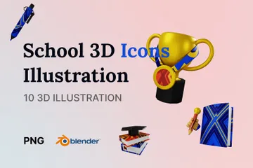 School Tools 3D Icon Pack