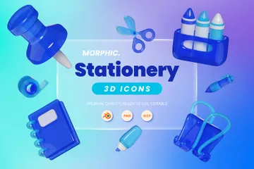 Schreibwaren 3D Icon Pack