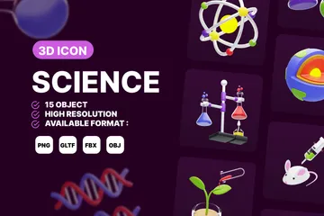 SCIENCE 3D Icon Pack