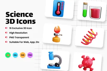 Science 3D Icon Pack