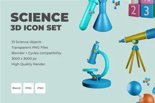 Premium Science 3D Illustration pack from Science & Technology 3D ...