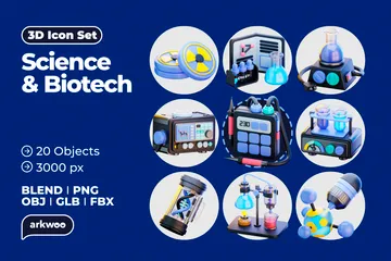 Science & Biotech 3D Icon Pack