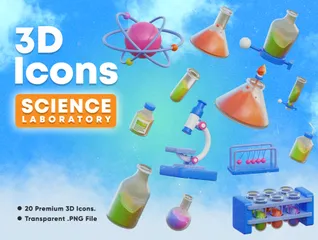 Science Laboratory 3D Illustration Pack