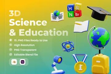 Éducation scientifique Pack 3D Icon