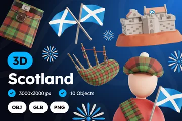 스코틀랜드 3D Icon 팩