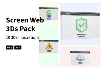 Screen Web 3D Icon Pack
