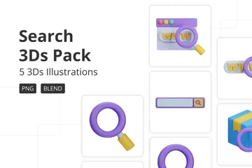 Search 3D Icon Pack