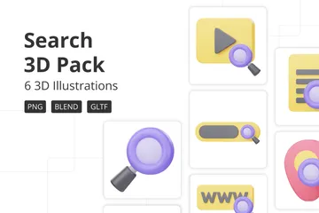 Search 3D Icon Pack