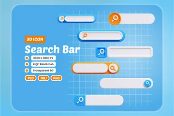 Search Bar 3D Icon Pack