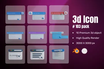 Search Bar 3D Icon Pack