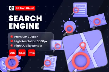 Search Engine 3D Icon Pack