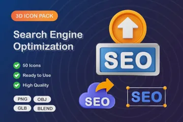 Search Engine Optimisation 3D Icon Pack