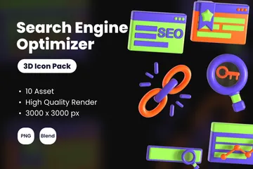 Search Engine Optimizer 3D Icon Pack