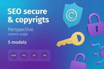 Secure & Copyrights 3D Illustration Pack