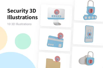 Sécurité Pack 3D Illustration