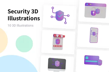 Sécurité Pack 3D Illustration