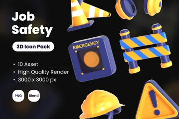 Sécurité du travail Pack 3D Icon