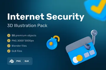 La sécurité sur Internet Pack 3D Icon