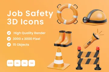 Sécurité du travail Pack 3D Icon