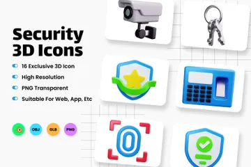 Security 3D Icon Pack