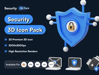 Security 3D Icon Pack