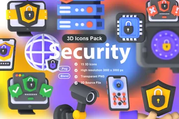 Security 3D Icon Pack