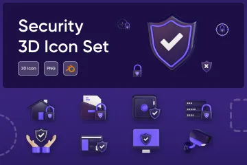 Security - Dark Theme 3D Illustration Pack