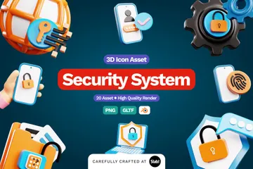 Security System 3D Icon Pack