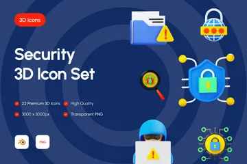 Segurança Pacote de Icon 3D