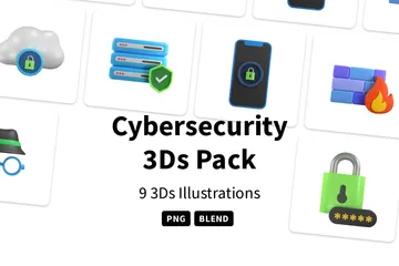 Cíber segurança Pacote de Icon 3D