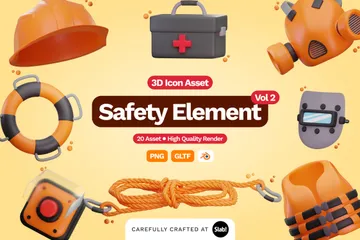 Segurança Vol2 Pacote de Icon 3D